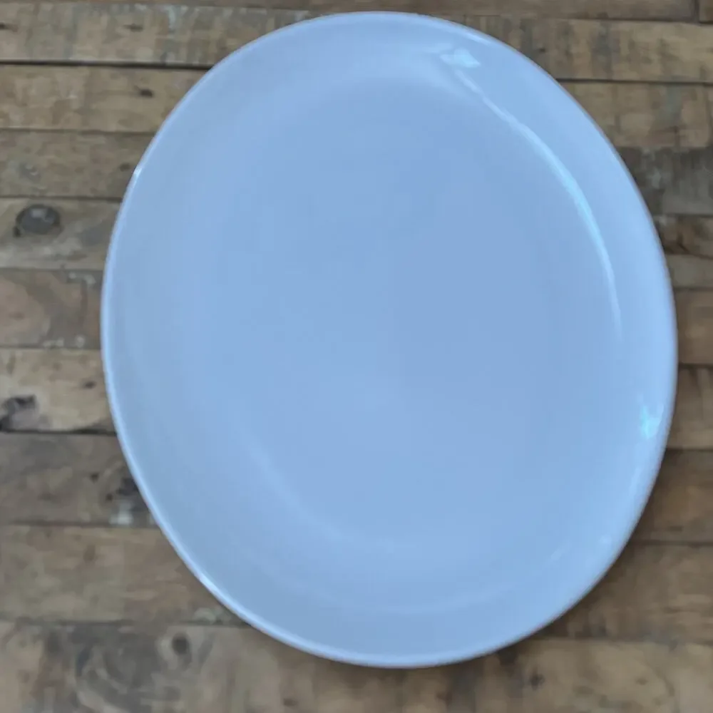 Vintage Hall China Oval 1940 WWII White Serving Platter 15